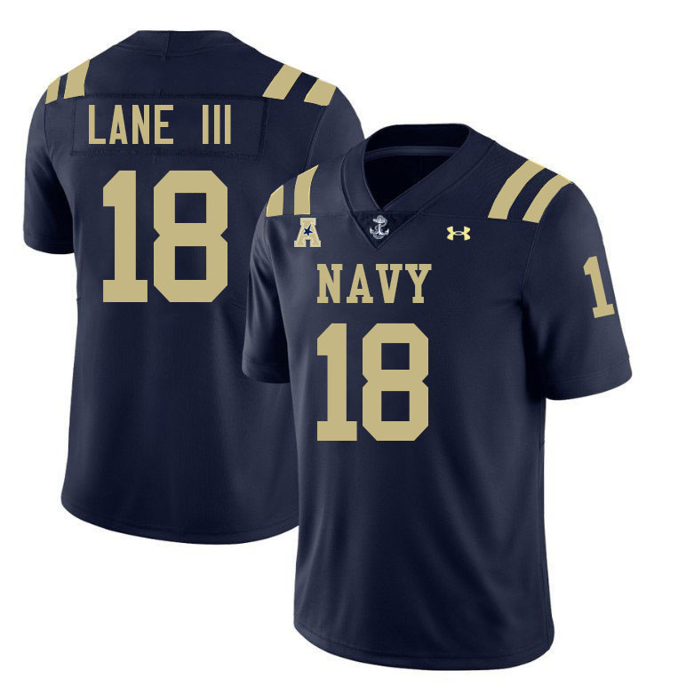 Navy Midshipmen #18 Rayuan Lane III College Football Jerseys Stitched-Navy